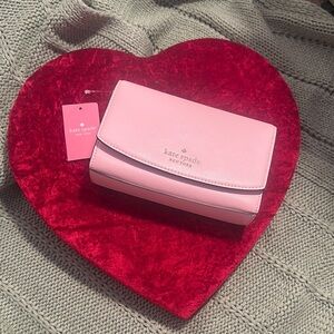 Kate Spade Pink Pebbled Leather Clutch
